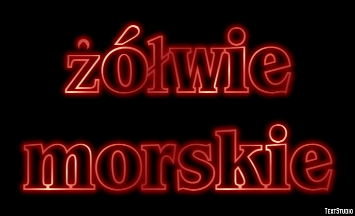 żółwie morskie Efekt tekstowy