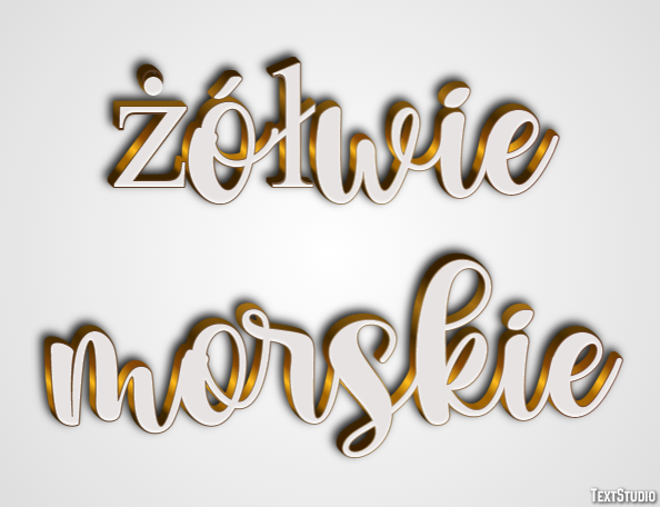 żółwie morskie Efekt tekstowy