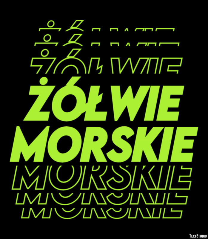 żółwie morskie Efekt tekstowy