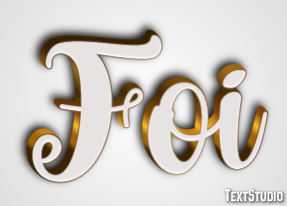 Foi Efeito de texto