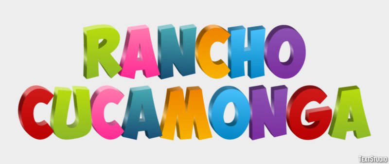 Rancho Cucamonga Effet de Texte