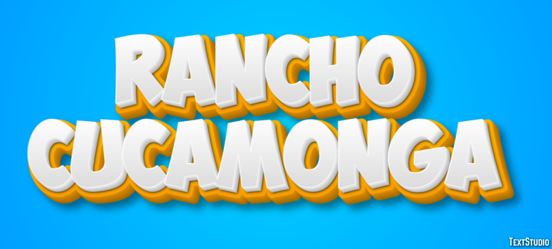 Rancho Cucamonga テキスト効果