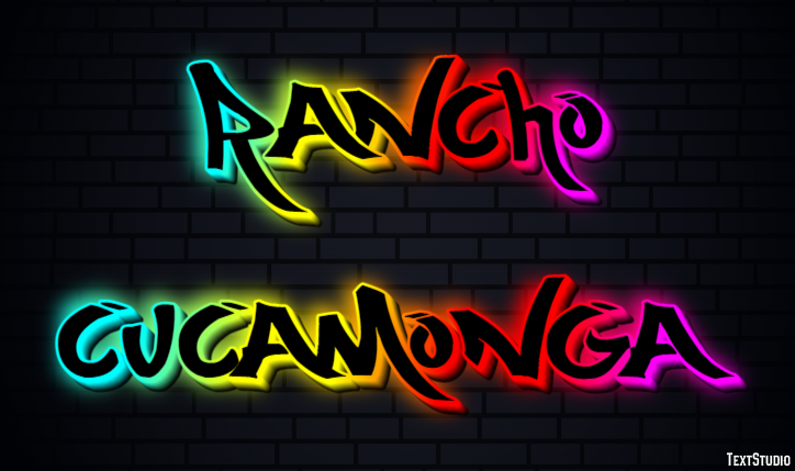 Rancho Cucamonga Efekt tekstowy