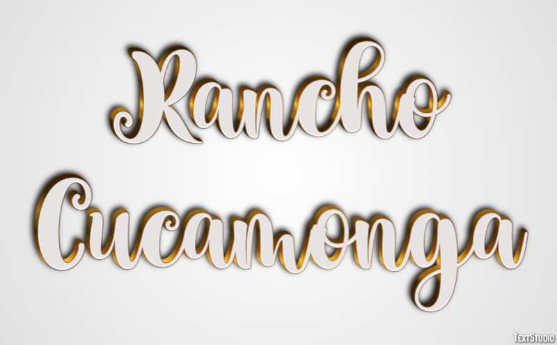 Rancho Cucamonga Efekt tekstowy