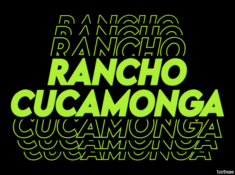 Rancho Cucamonga Efekt tekstowy