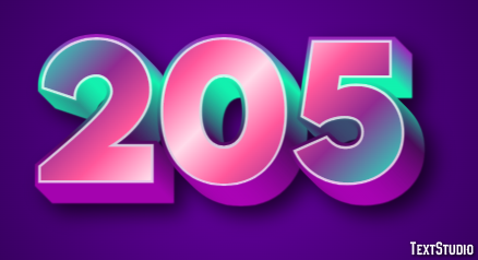 205 Text Effect