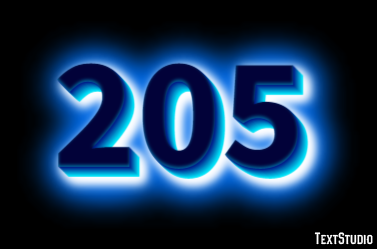 205 Text Effect