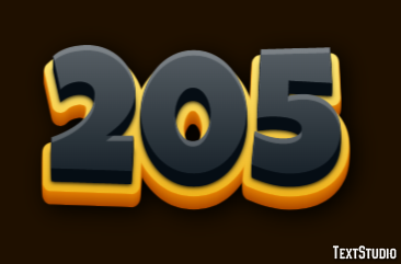 205 Text effect