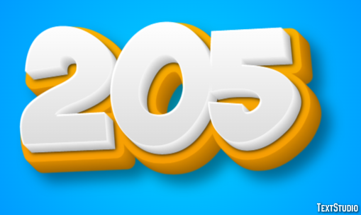 205 Text Effect