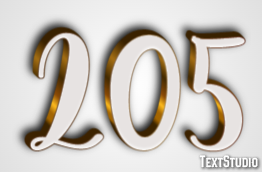 205 Text Effect