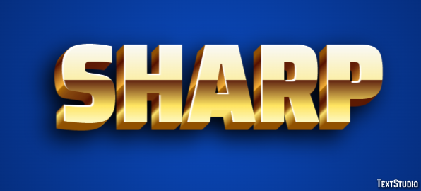 Sharp Text effect