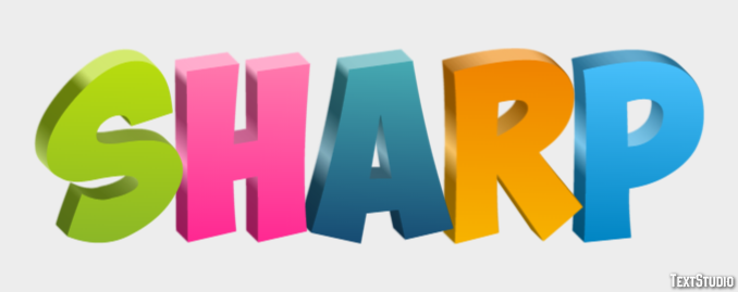 Sharp Efeito de texto