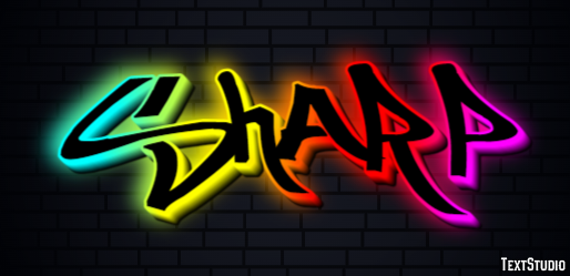 Sharp Text effect