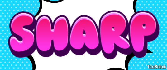 Sharp Text effect