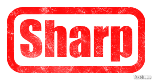 Sharp Text effect