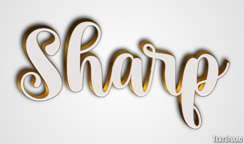 Sharp Text effect