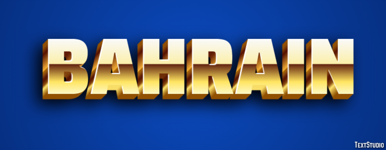 Bahrain Text Effect