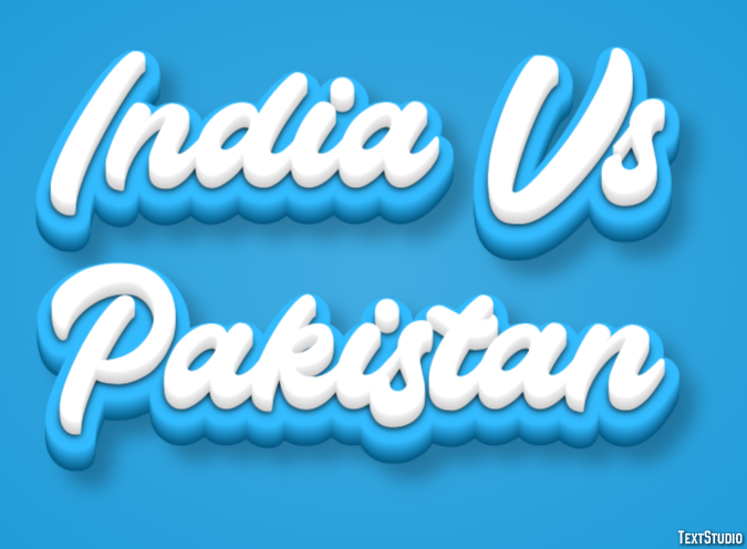 India Vs Pakistan Efecto de texto