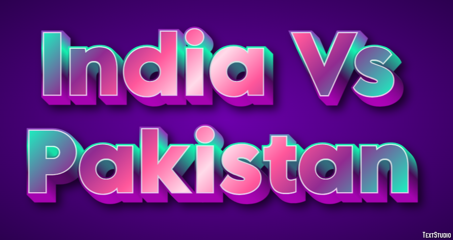 India Vs Pakistan テキスト効果