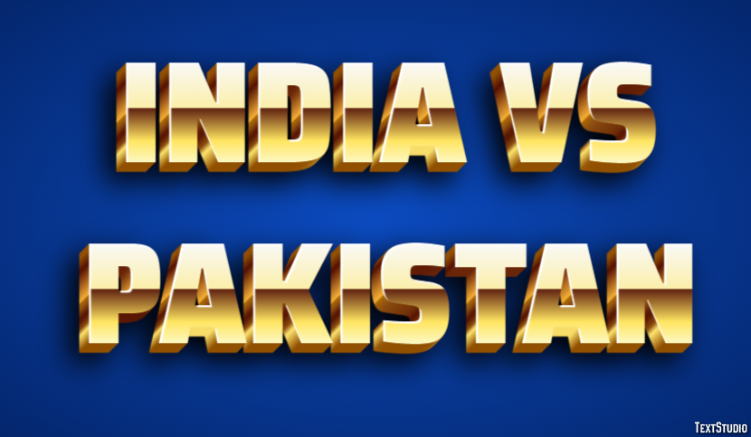 India Vs Pakistan Efecto de texto