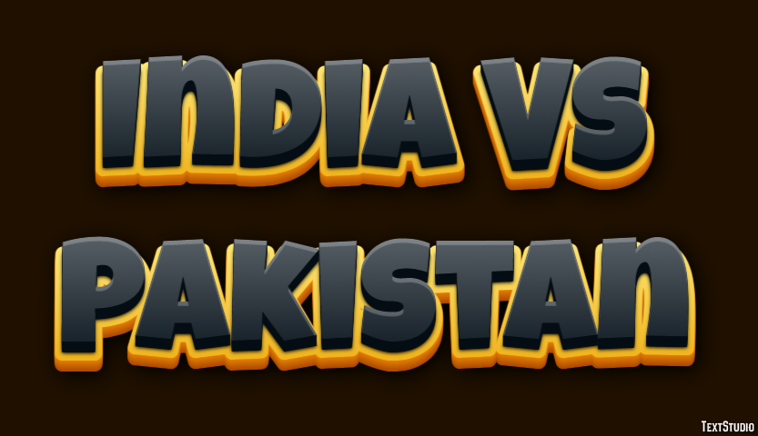 India Vs Pakistan テキスト効果