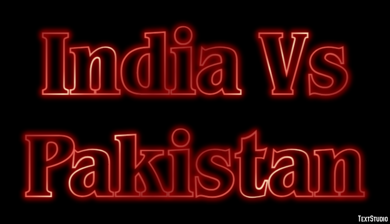 India Vs Pakistan Efecto de texto