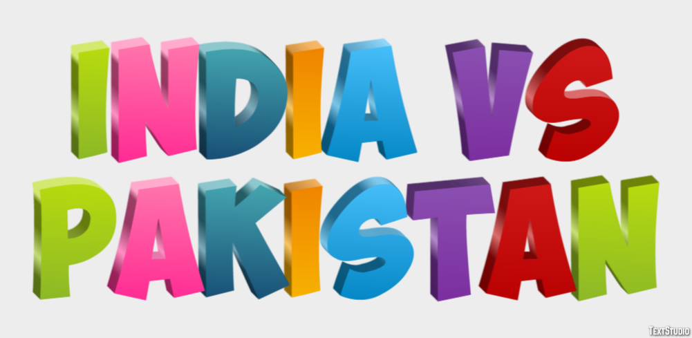India Vs Pakistan Efecto de texto