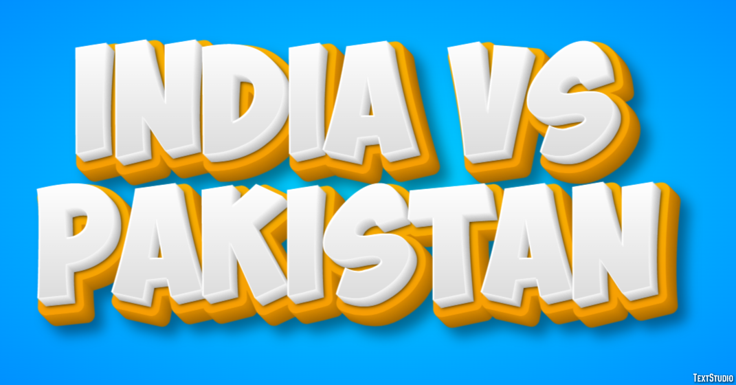 India Vs Pakistan テキスト効果