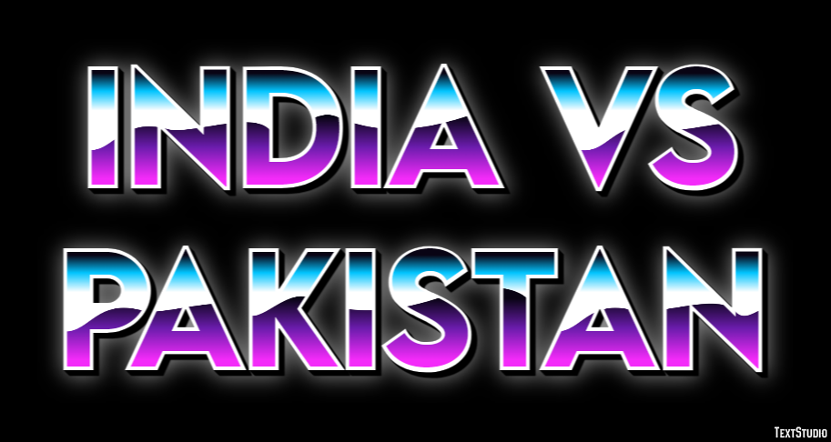 India Vs Pakistan Efecto de texto
