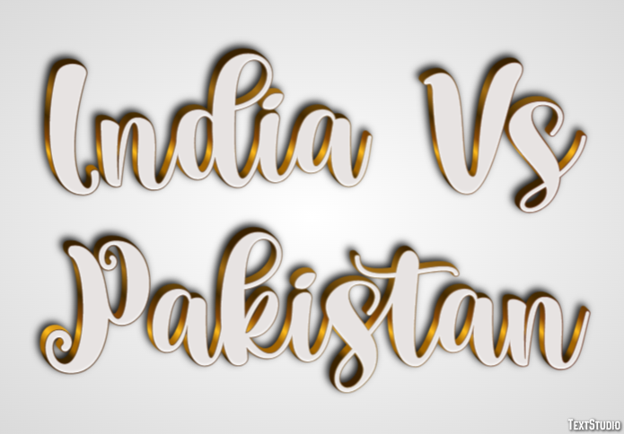 India Vs Pakistan Efecto de texto
