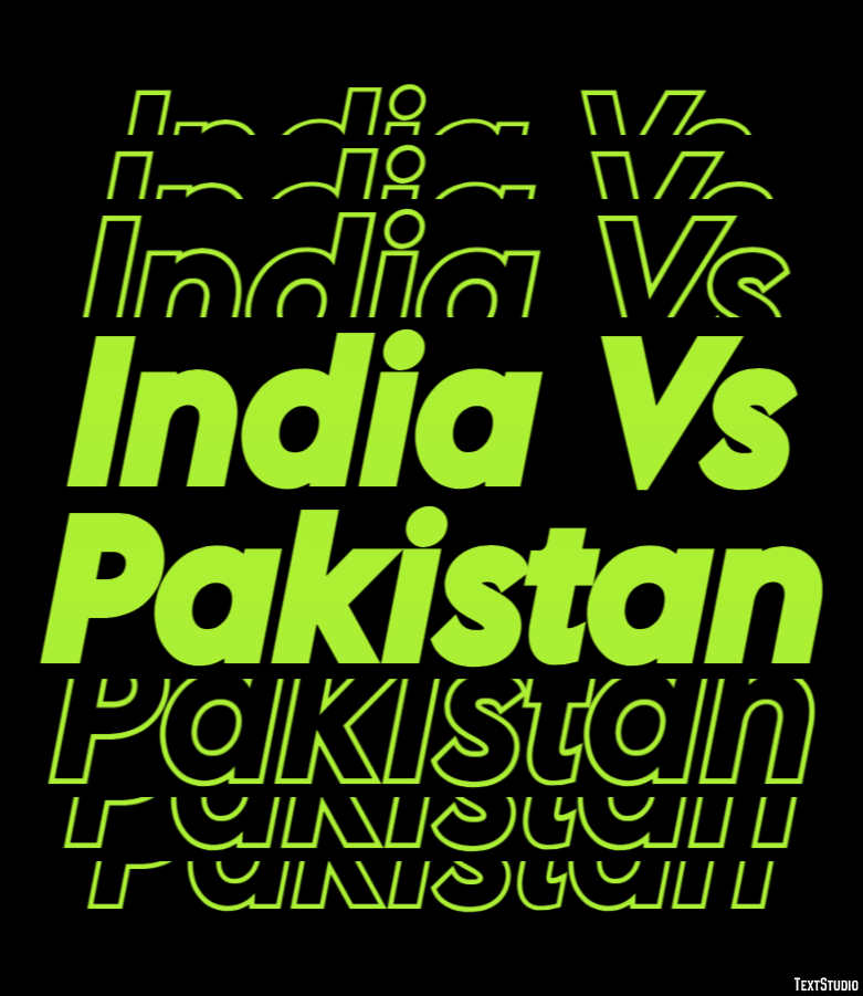 India Vs Pakistan テキスト効果