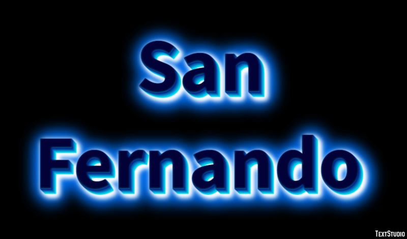 San Fernando Efecto de Texto