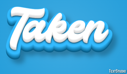 Taken Text effect