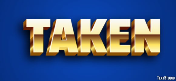 Taken Text effect