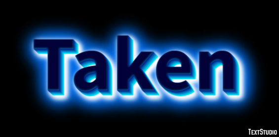 Taken Efekt tekstowy