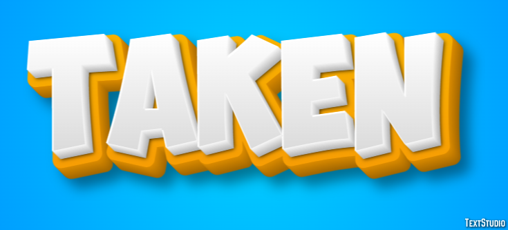 Taken Text effect