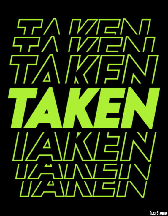 Taken Text effect