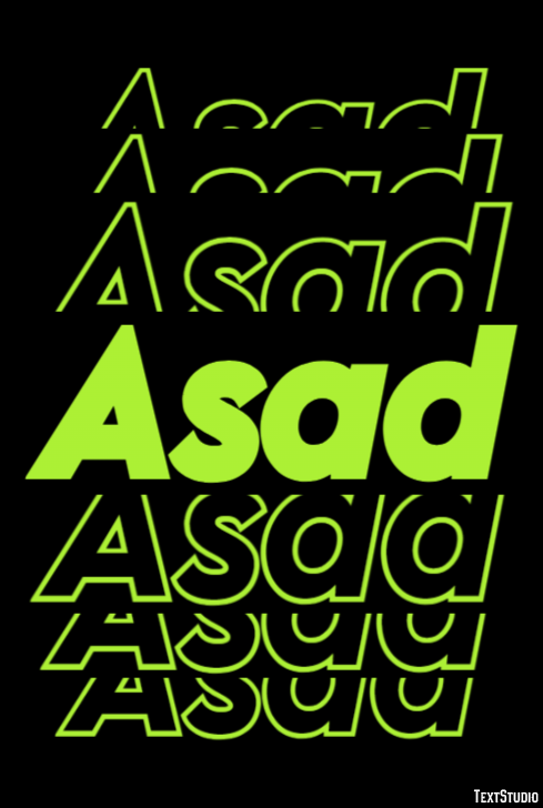 Asad Efeito de texto