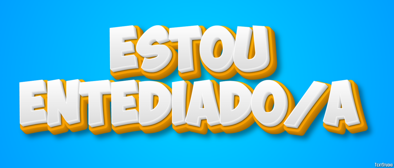 Estou entediado/a Efeito de texto