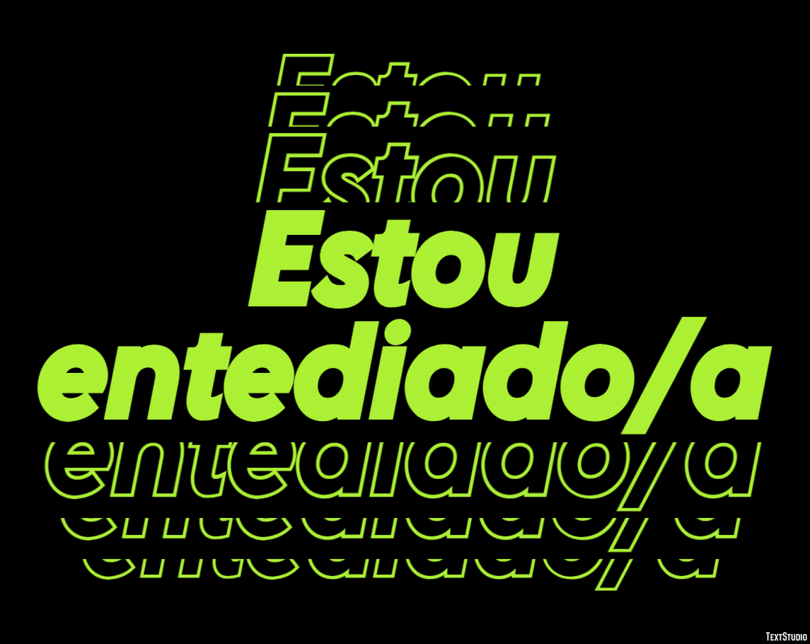 Estou entediado/a Эффект текста