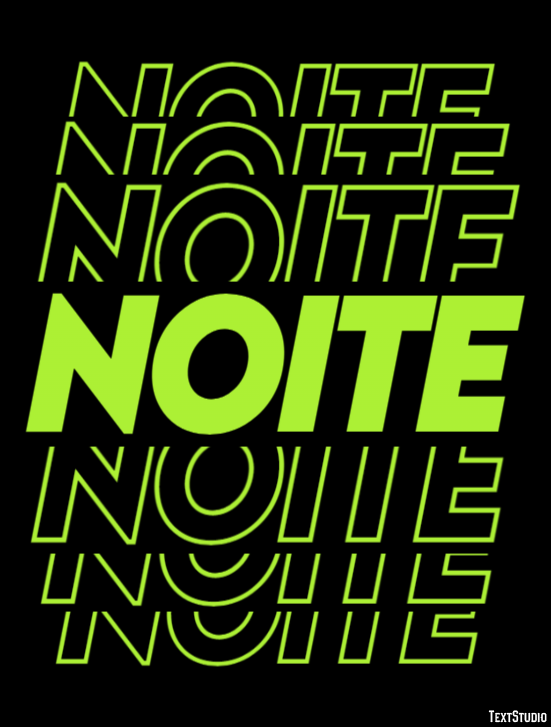 Noite Efeito do texto