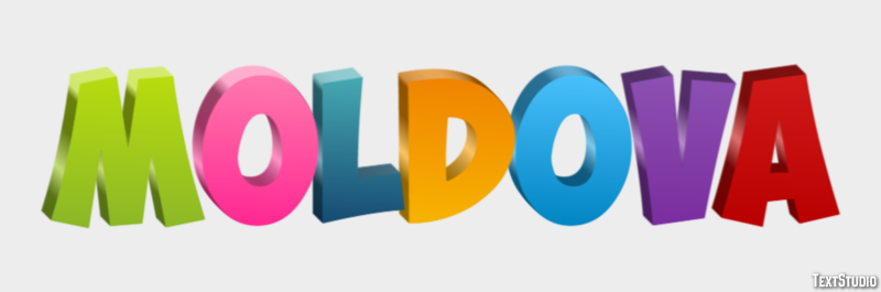 Moldova Text effect