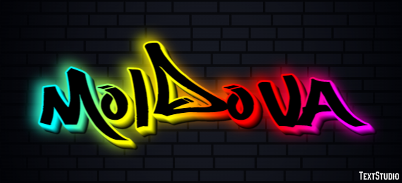 Moldova Text effect