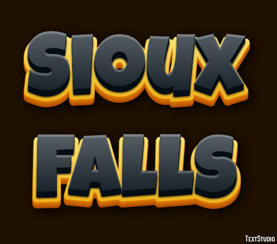 Sioux Falls テキスト効果