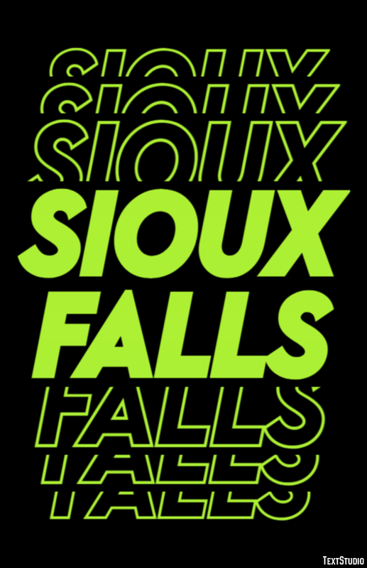 Sioux Falls Text Effect