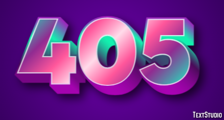 405 Text Effect