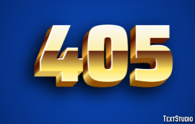405 Text Effect