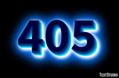 405 Text Effect