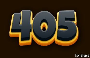 405 Text Effect