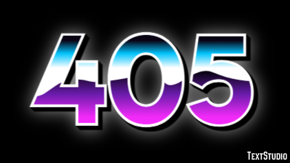 405 Text Effect